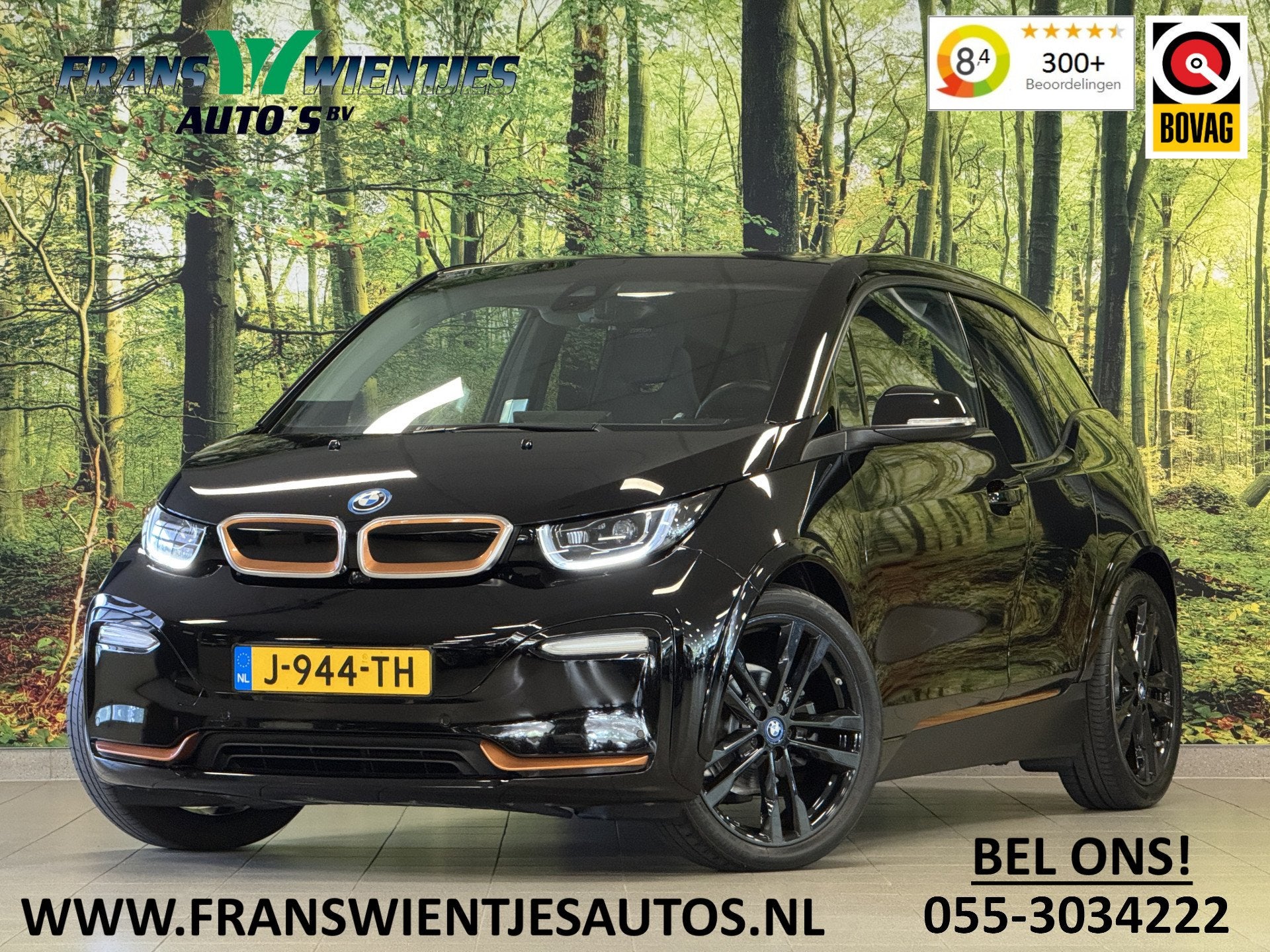 BMW i3 S 120Ah 42 kWh RoadStyle Edition | 96% SOH | Panorama, Auto's, Automaat, Achterwielaandrijving, Zwart, 4 stoelen