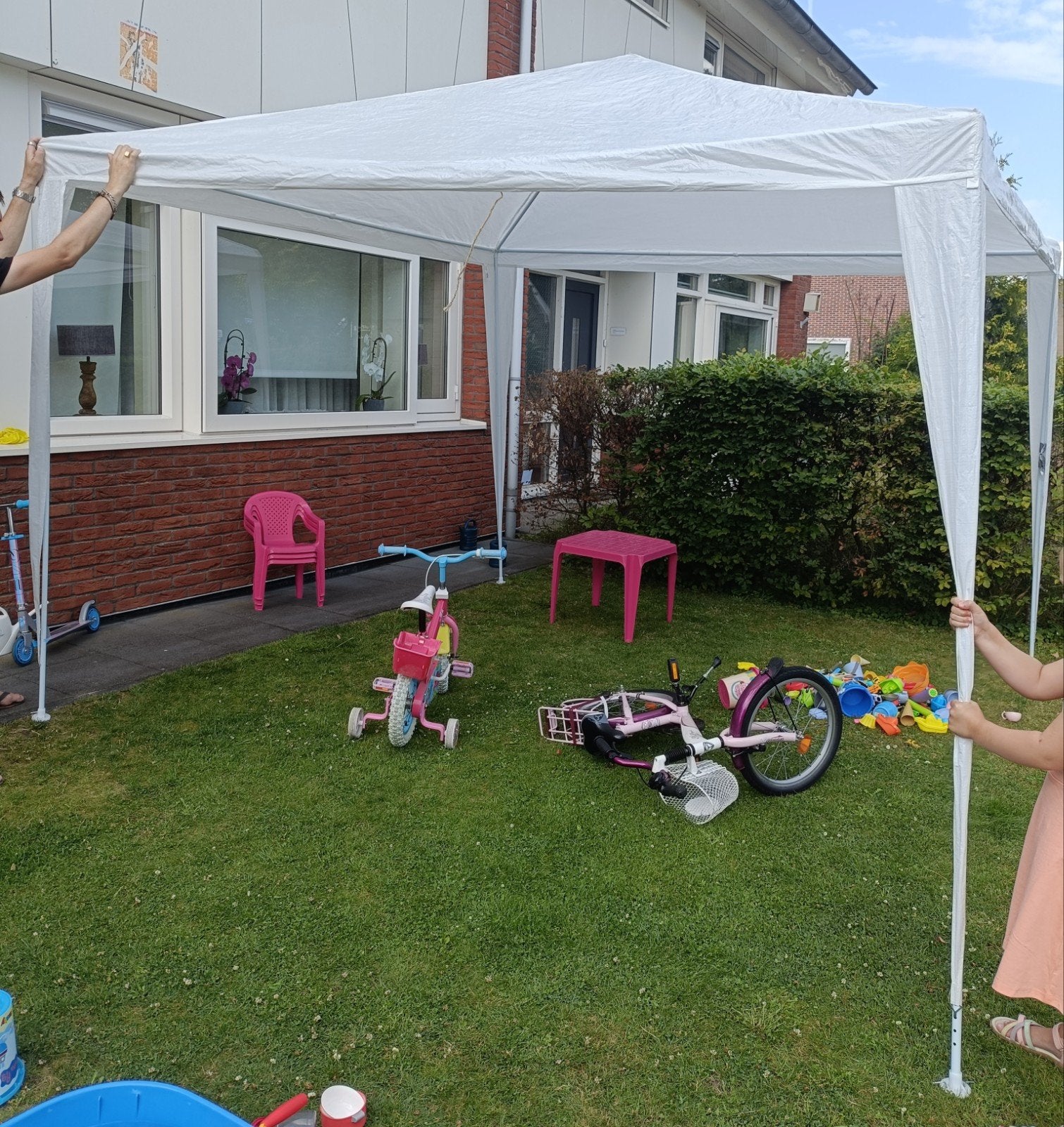 Partytent wit, Ophalen, Partytent, Minder dan 4 meter, Zo goed als nieuw