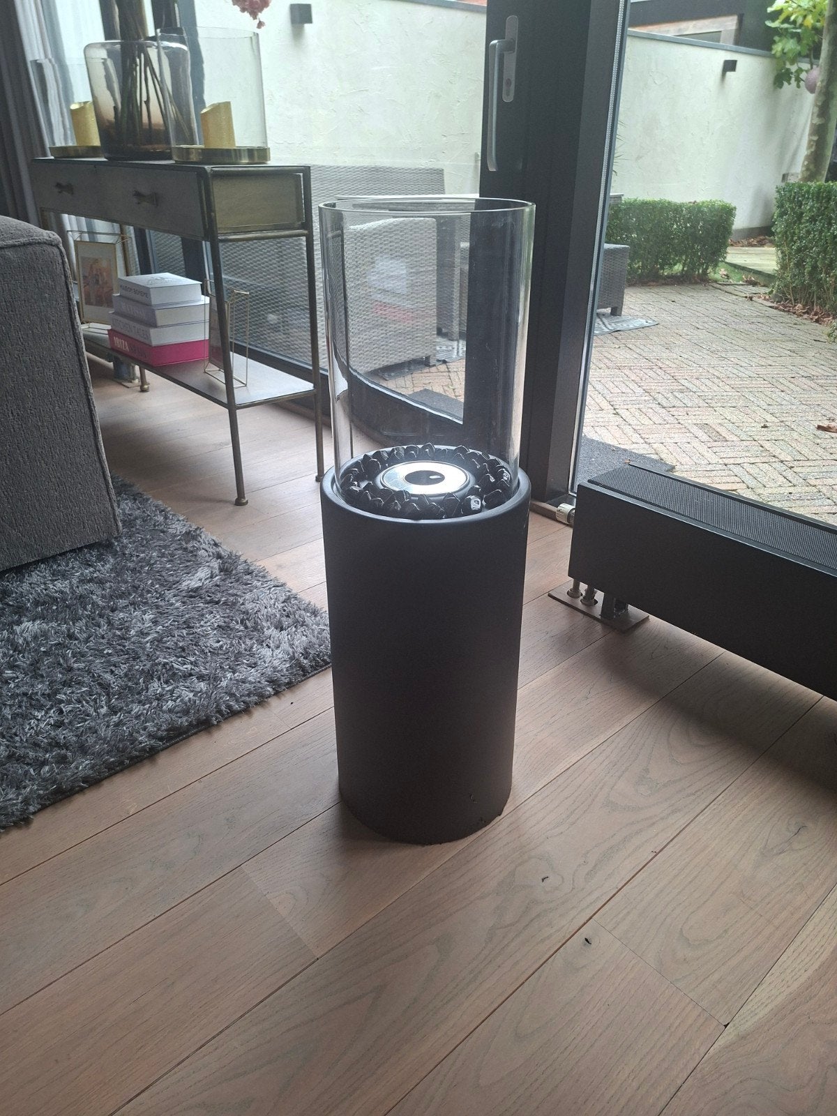 Stijlvolle Bio-Ethanol Sfeerhaard - Modern Design, Zwart, Ophalen of Verzenden, Zo goed als nieuw, Metaal
