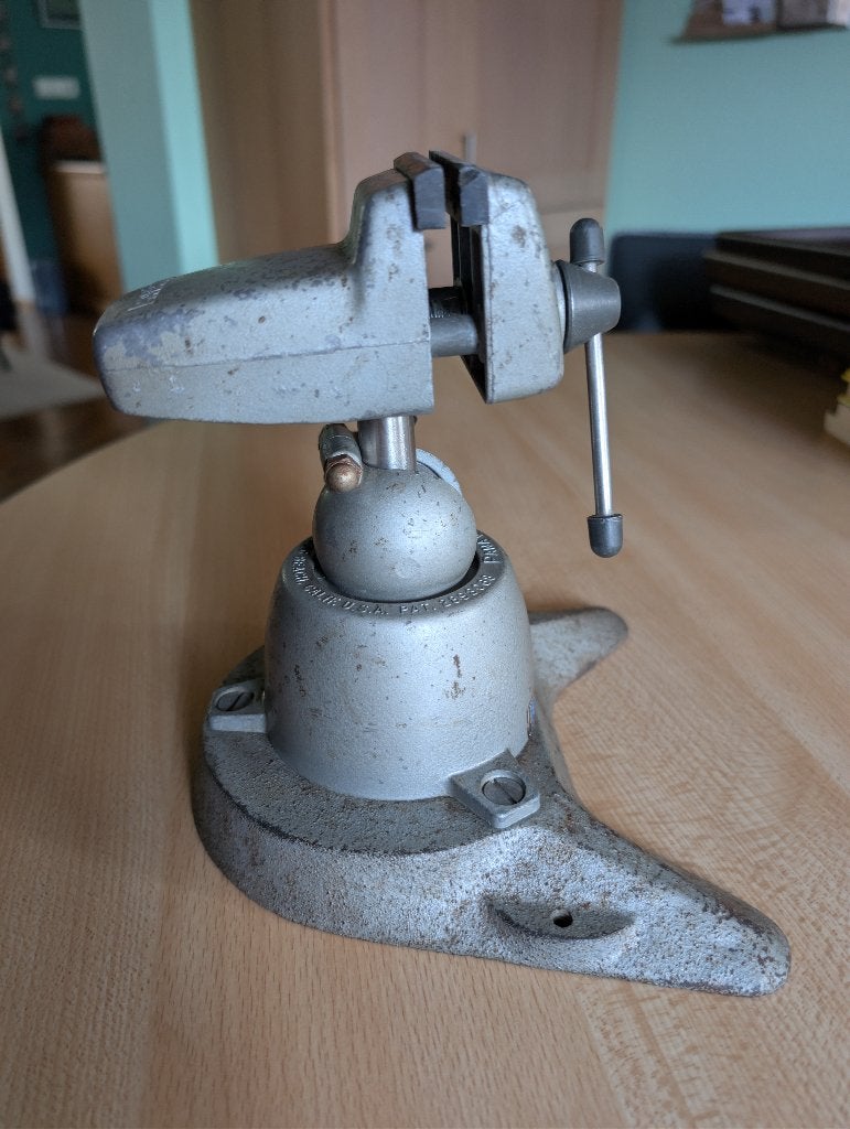 PanaVise  model 301 Multi-Angle bankschroef, Ophalen of Verzenden, Gebruikt, Bankschroef