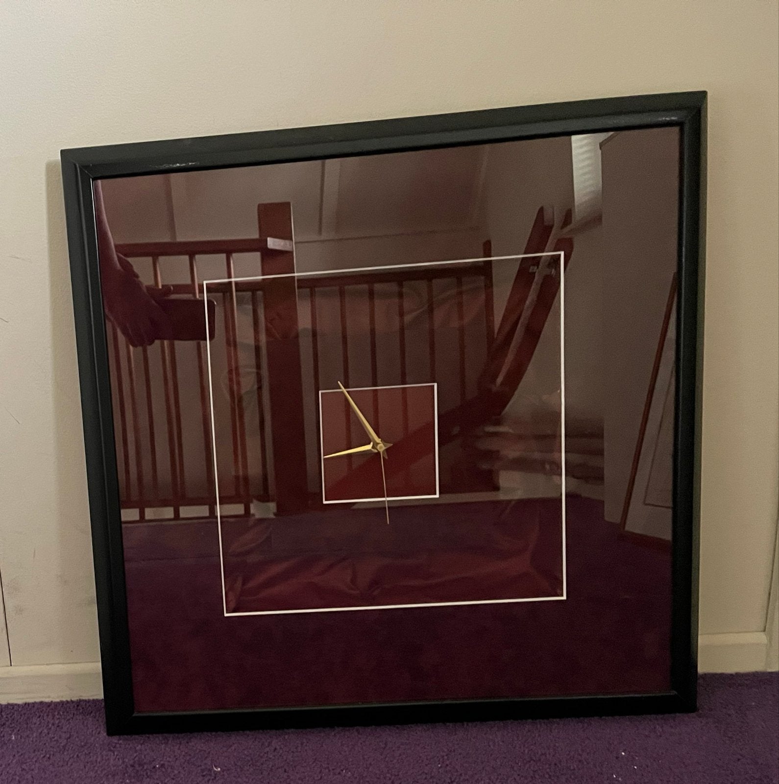 Moderne wandklok met vierkant design, Ophalen