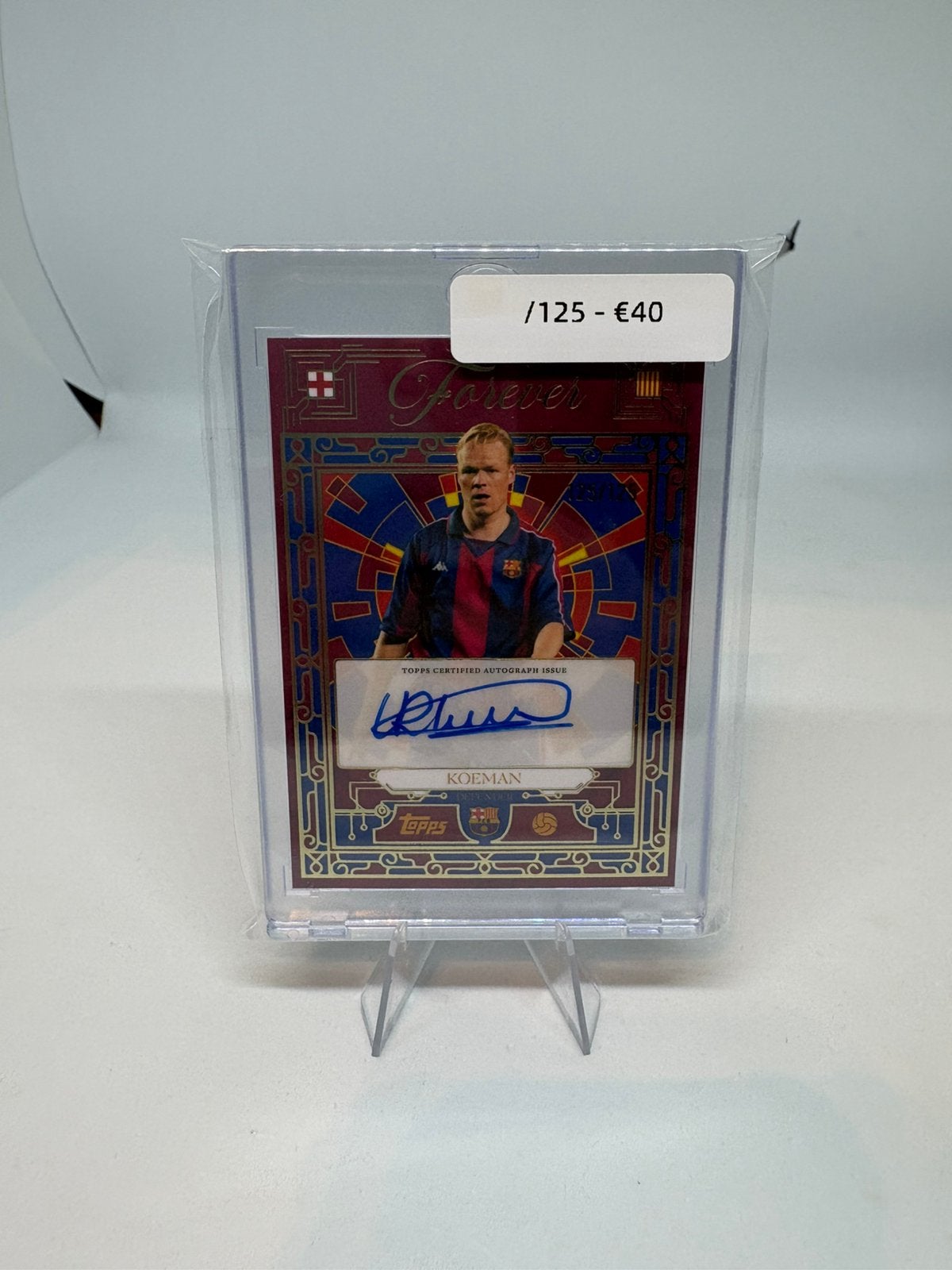 Topps Forever Barcelona 2026 Ronald Koeman Autograph /125, Ophalen of Verzenden, Zo goed als nieuw, Plaatje