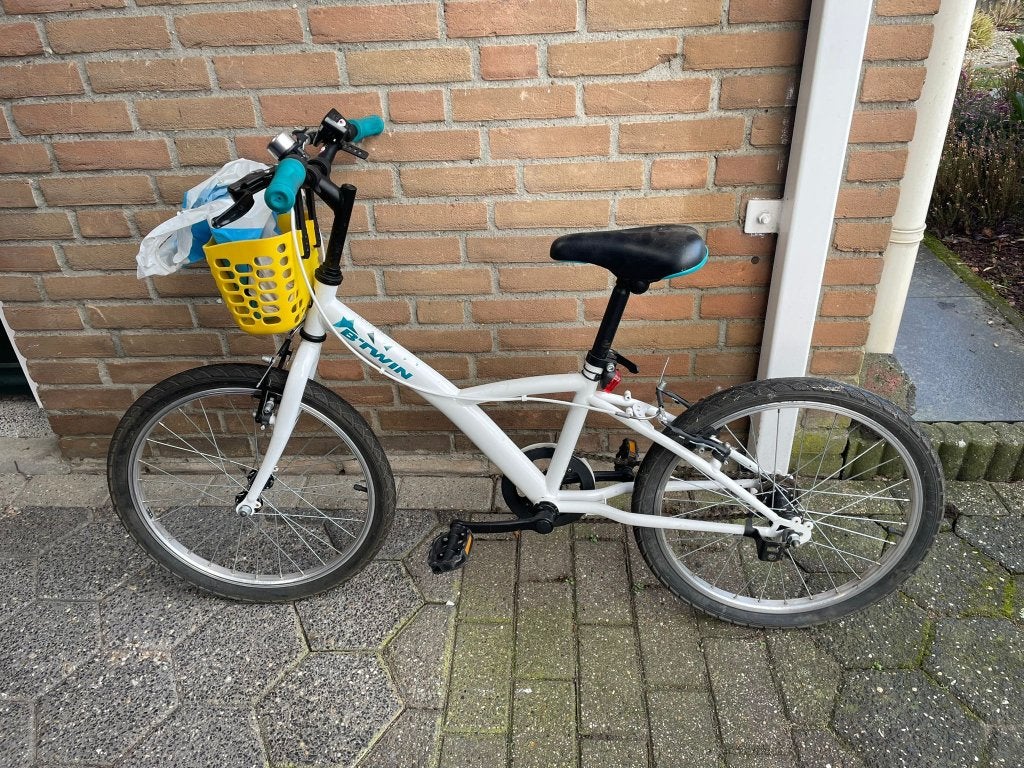 Decathlon Btwin Kinderfiets-16''-28cm frame height, Ophalen, Zijwieltjes, Velgrem, Decathlon Btwin