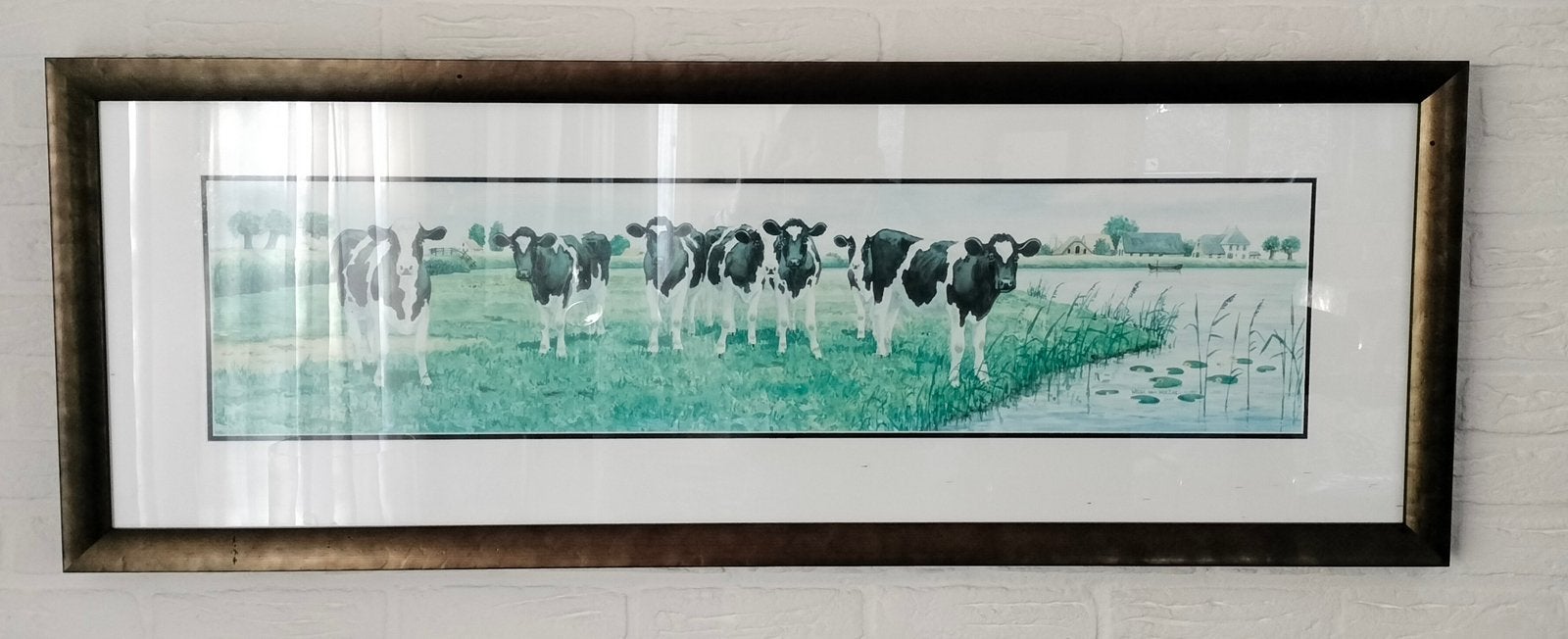 Koeien, Wiebe vd Zee, Huis en Inrichting, Ophalen, 125 cm of meer, Zo goed als nieuw, Schilderij