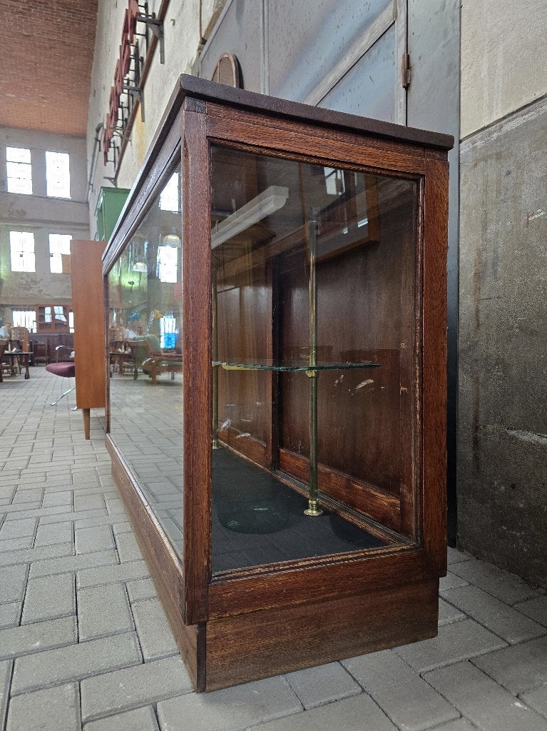 Vintage Toonbank | Eiken Winkel Vitrine Balie Counter Antiek, Huis en Inrichting, Kasten | Vitrinekasten, 150 tot 200 cm, Ophalen of Verzenden