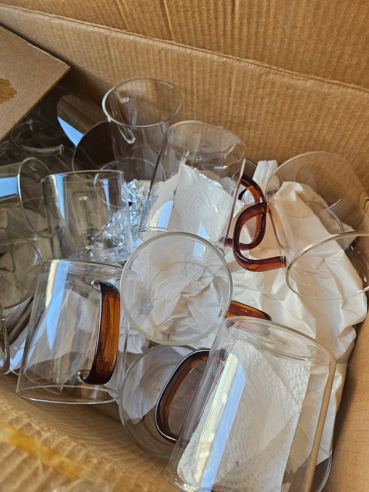12 Glazen mokken van Kwantum en Action, Ophalen, Meerkleurig, Overige merken, Glas