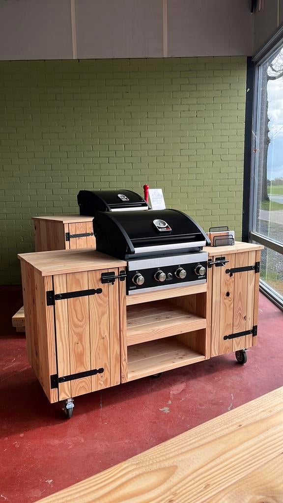 Buitenkeuken met gasbarbecue grandhall, Ophalen of Verzenden, Zo goed als nieuw, Houtskool