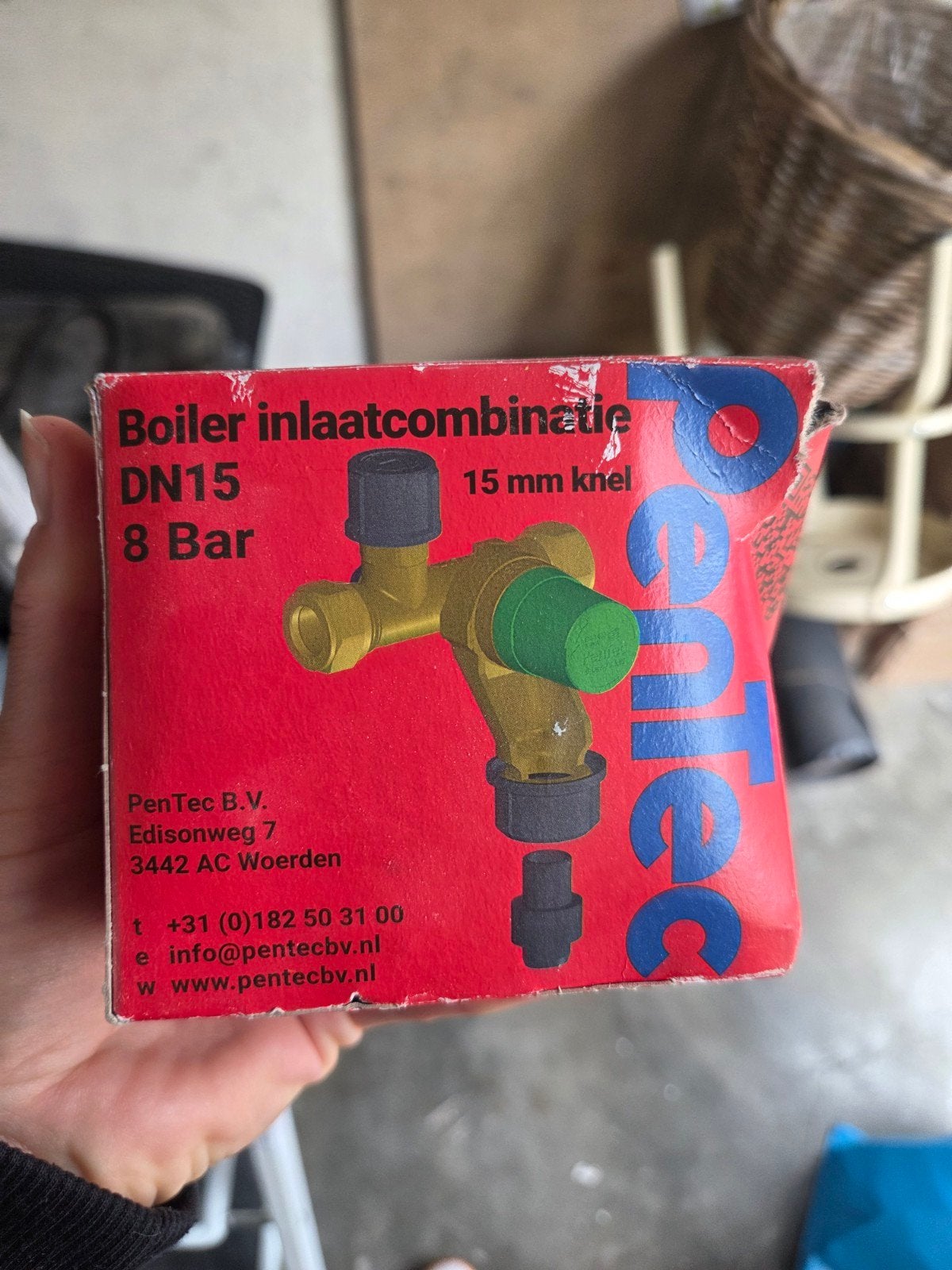 PenTec Boiler inlaatcombinatie DN15 8 Bar 15 mm knel, Ophalen of Verzenden