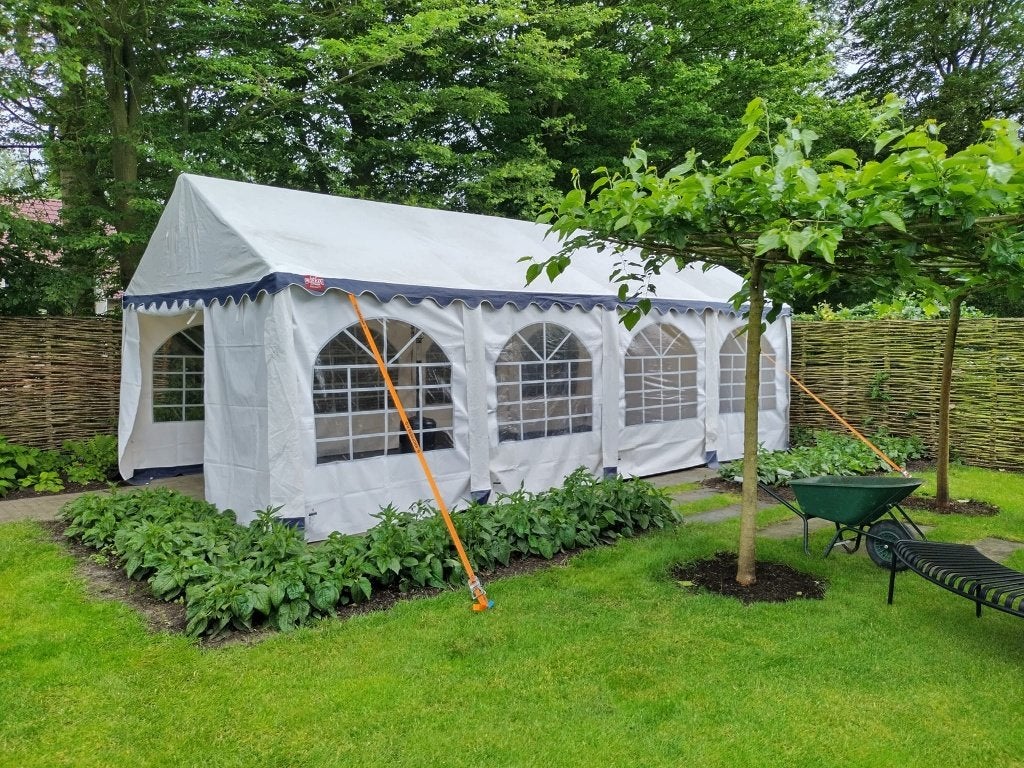 Partytent te huur 4x8 meter, Hobby en Vrije tijd, Feestartikelen | Verhuur, Gebruikt, Overige, Ophalen