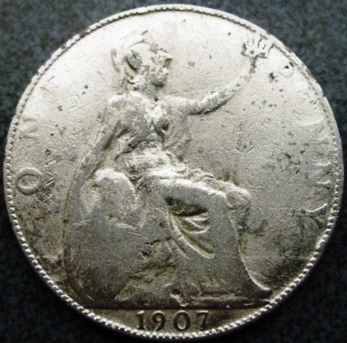 Engeland: - Oude penny 1907., Verzenden, Overige landen, Losse munt