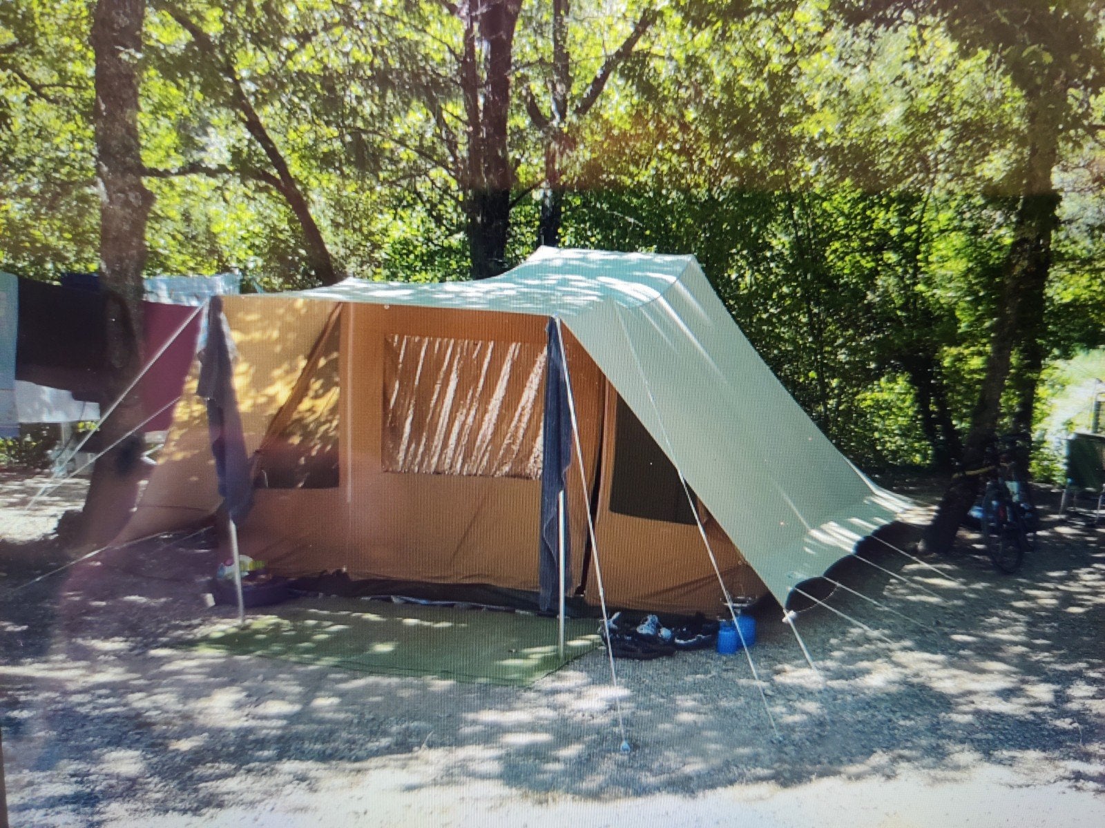 Carl Denig Bivak 220 4 persoons piramide tent + aanritskuip, Ophalen, Gebruikt