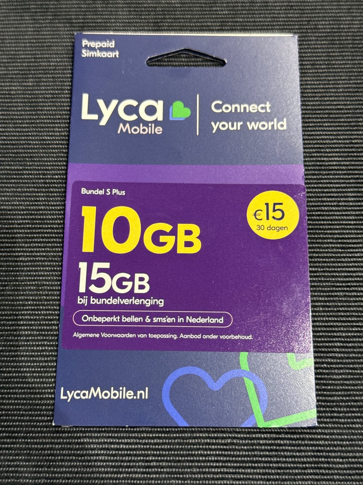 Lyca Mobile Prepaid Simkaart - 10GB + 15GB bij verlenging, Ophalen, Nieuw, Overige providers, Simkaart