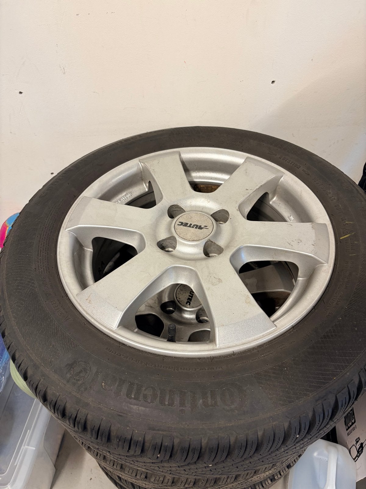 Continental ContiWinterContact TS850 185/65 R15 88T, Ophalen, Gebruikt, 15 inch, Banden en Velgen