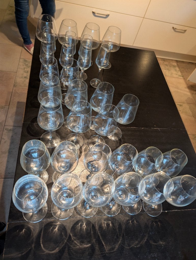 Diverse glazen set: Villeroy & Boch Vivo en Leonardo, Ophalen, Glas of Glazen, Gebruikt, Vivo