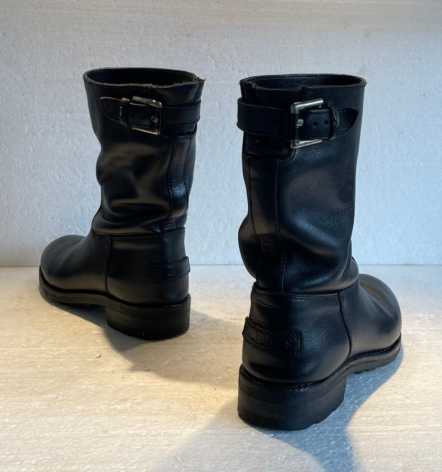 Shabbies Amsterdam stoere biker boots laarzen met riempje 37, Kleding | Dames, Ophalen of Verzenden, Zwart, Lage of Enkellaarzen