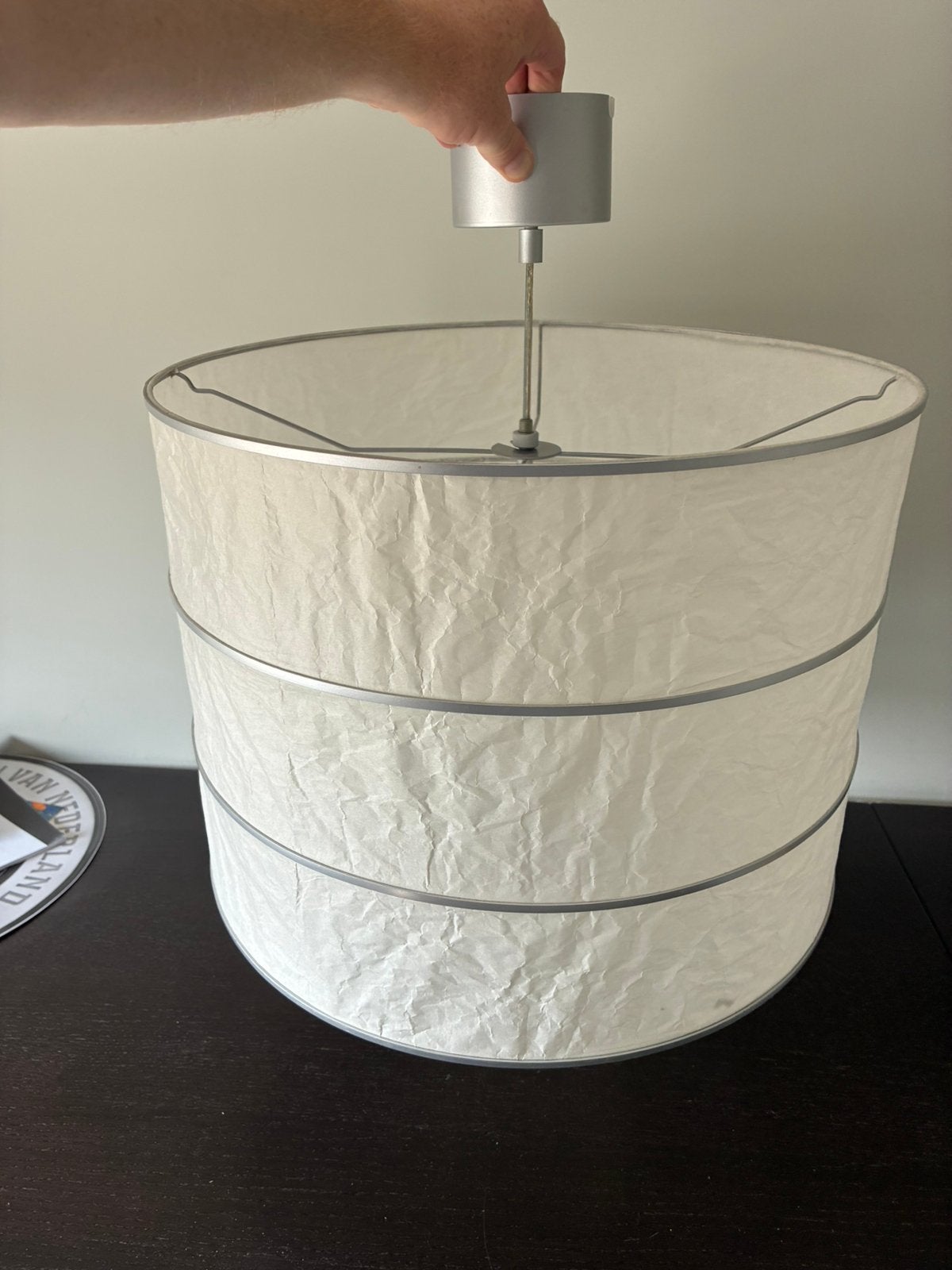 Hanglamp - IKEA, Papier/karton, Rond, Zo goed als nieuw, Crème