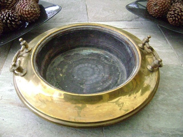 Zware koperen schaal ( brasero), Antiek en Kunst, Ophalen of Verzenden, Koper