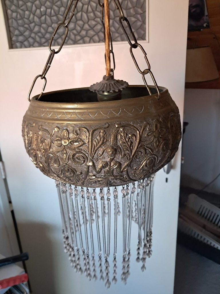 Antieke plafond lamp, Ophalen