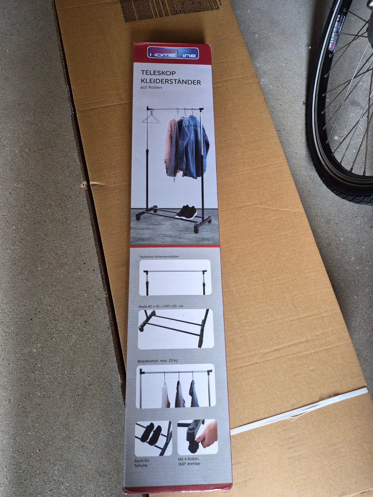 Nieuwe Telescopische Kledingrek op Wielen - Home Line, Kleding | Dames, Kledingrekken, Ophalen of Verzenden, Met wielen, Nieuw