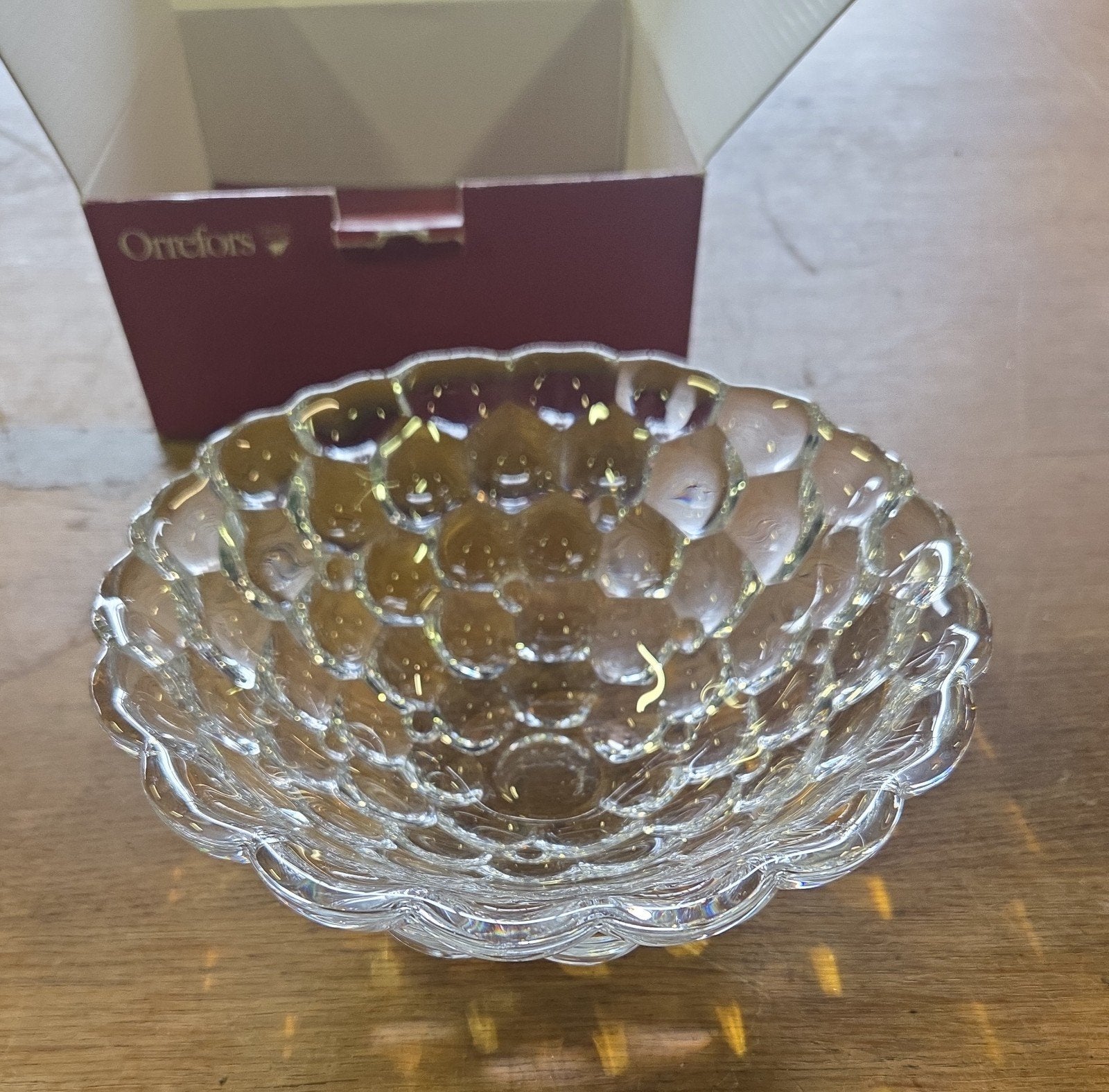 Orrefors Raspberry kom, Ophalen of Verzenden