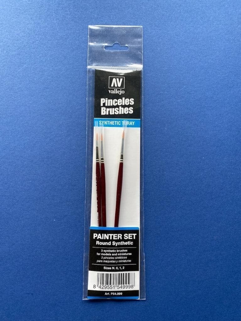 Vallejo	P54999	Painter Set (Round Toray) #0, 1, 2, Verzenden, Nieuw, 1:35 tot 1:50