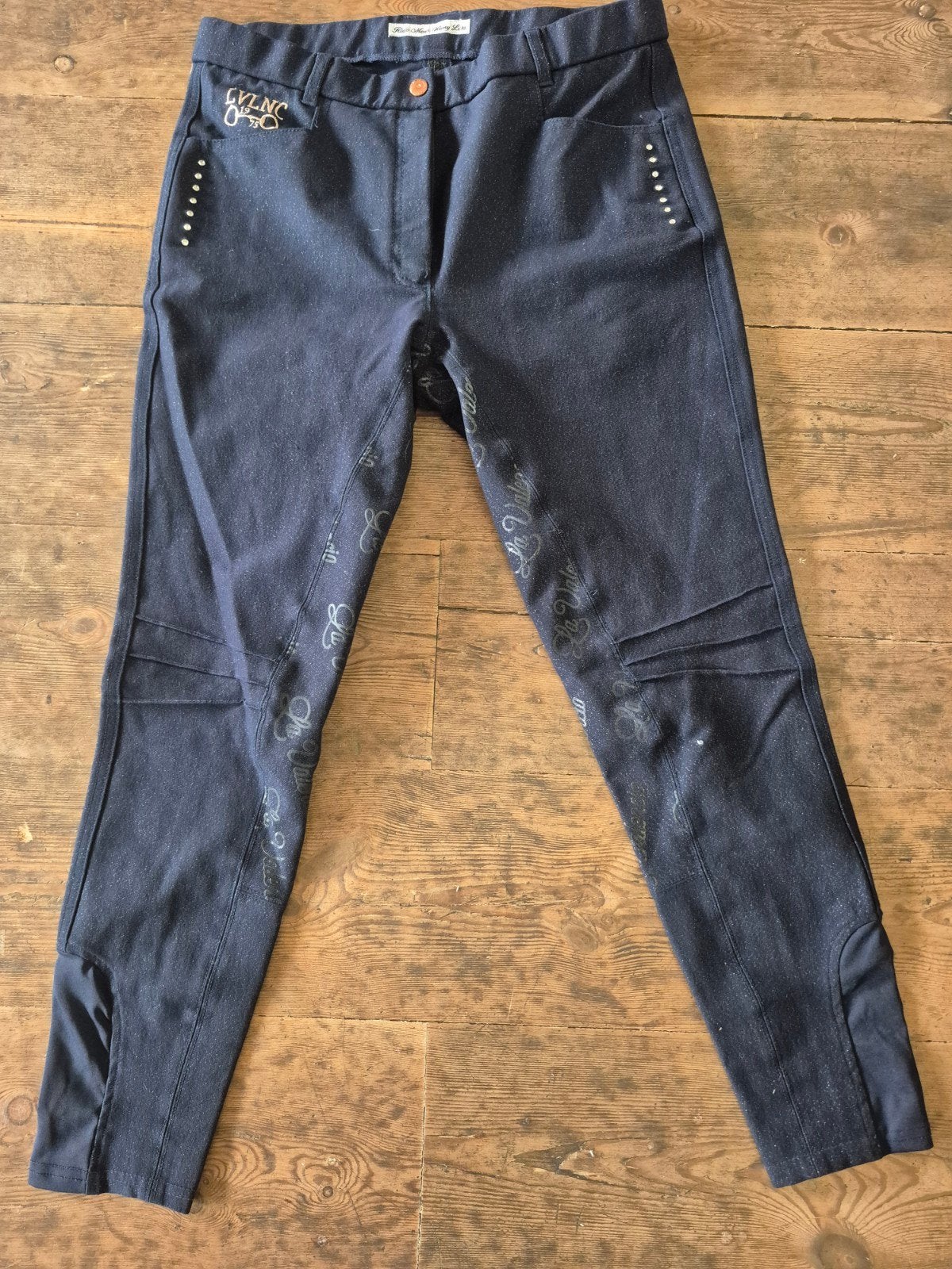 2x rijbroek La Valencio maat 42, Blauw, L, Dressuur, Ophalen of Verzenden