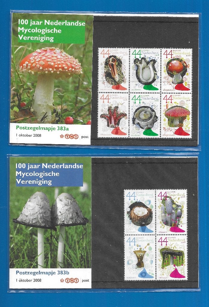 Postzegelmapje 383 A & B - 100 jaar Ned. Mycologische Ver., Verzenden, Na 1940, Postfris