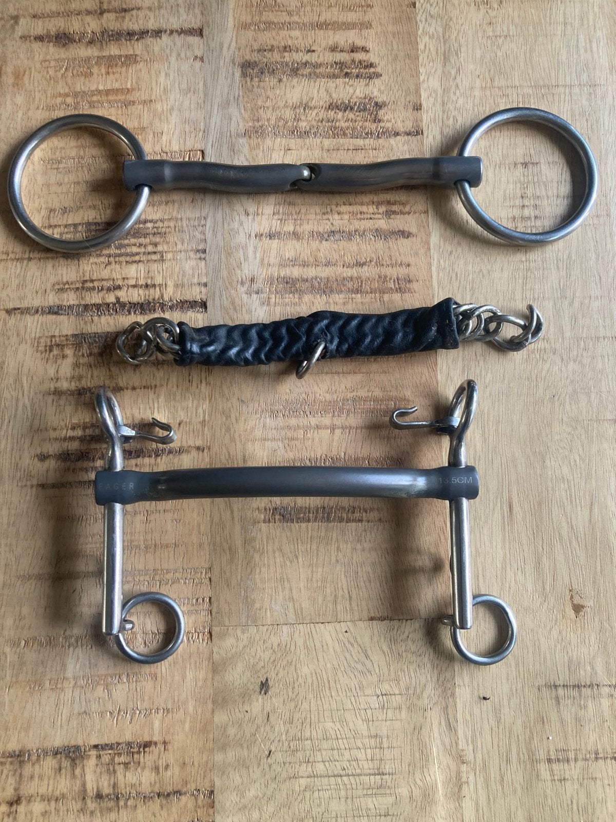 Fager titanium stang 13,5 en onderleg trens 14cm, Gebruikt, Grijs, Ophalen of Verzenden, Anatomisch gevormd