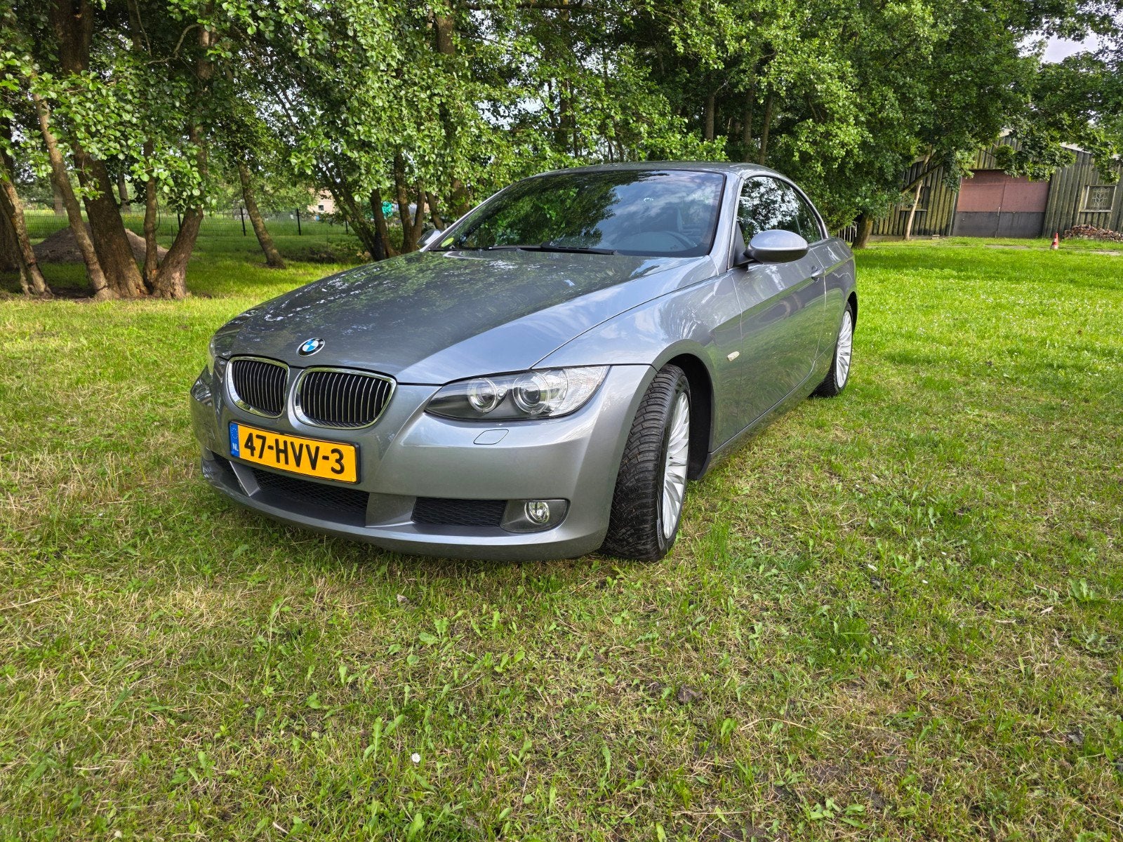 BMW 3-Serie 3.0 I 325 Cabrio 160KW AUT 2009 Grijs, Achterwielaandrijving, Zwart, Cabriolet, 4 stoelen