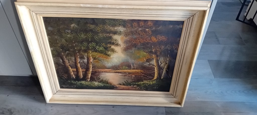 Schilderij H.Herman, Antiek en Kunst, Ophalen of Verzenden, Landschap