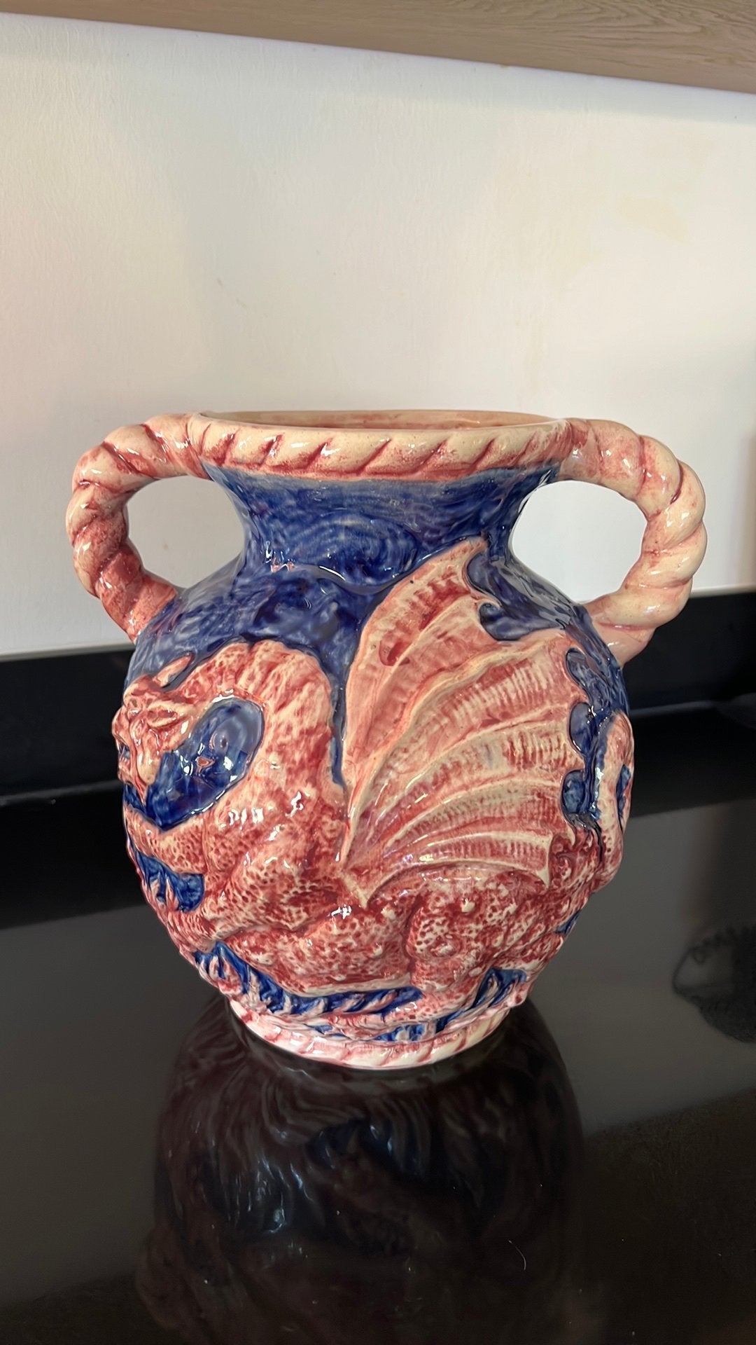 Art Deco, Thulin Drakenvaas hoogte 28cm, Ophalen of Verzenden
