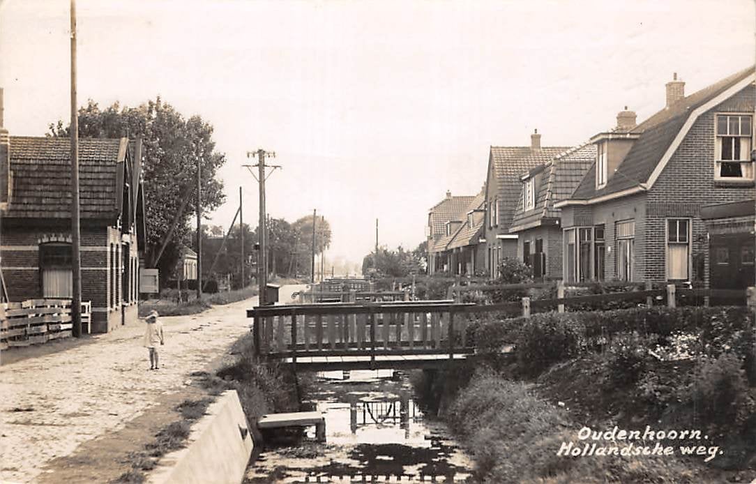 Oudenhoorn Hollandseweg Voorne Newo Fotokaart, Verzenden, 1940 tot 1960, Gelopen, Zuid-Holland