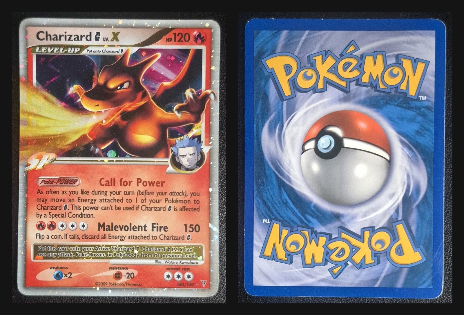 Charizard G LV.X Pokémon Kaart - Zeer Zeldzaam, Ophalen of Verzenden, Zo goed als nieuw, Losse kaart