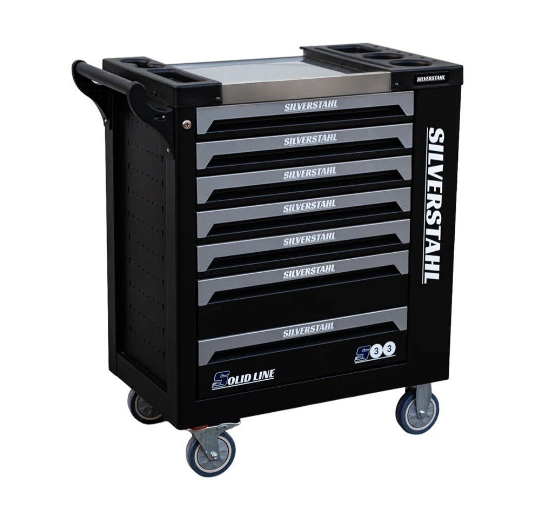 Nieuwe Silverstahl S33 Solid Line Gereedschapswagen 258delig, Ophalen, Overige merken, Nieuw, Gereedschapsopslag