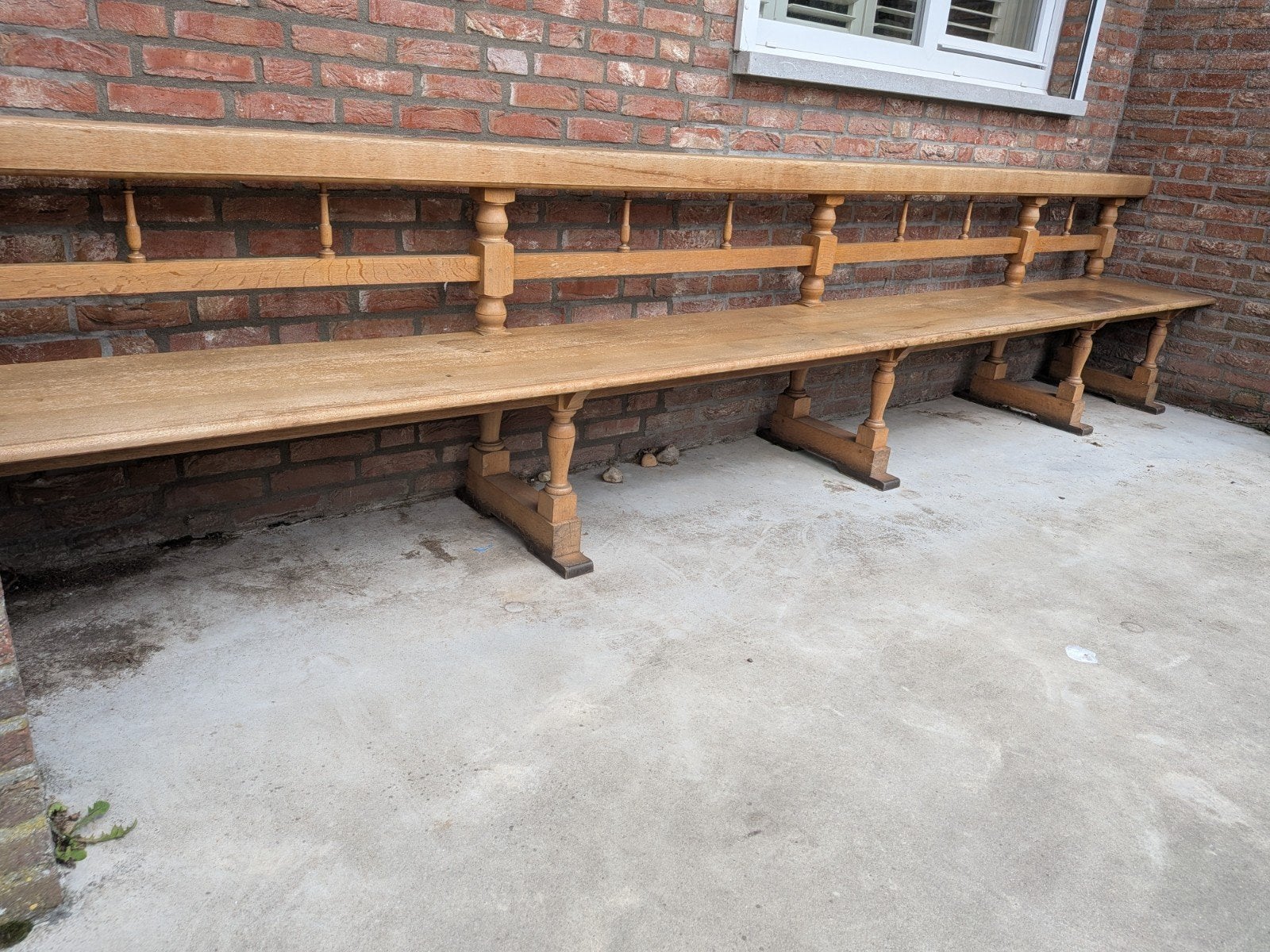 Antieke Kerkbank 4 Meter Lang - Massief Hout, Antiek en Kunst, Antiek | Meubels | Stoelen en Banken, Ophalen