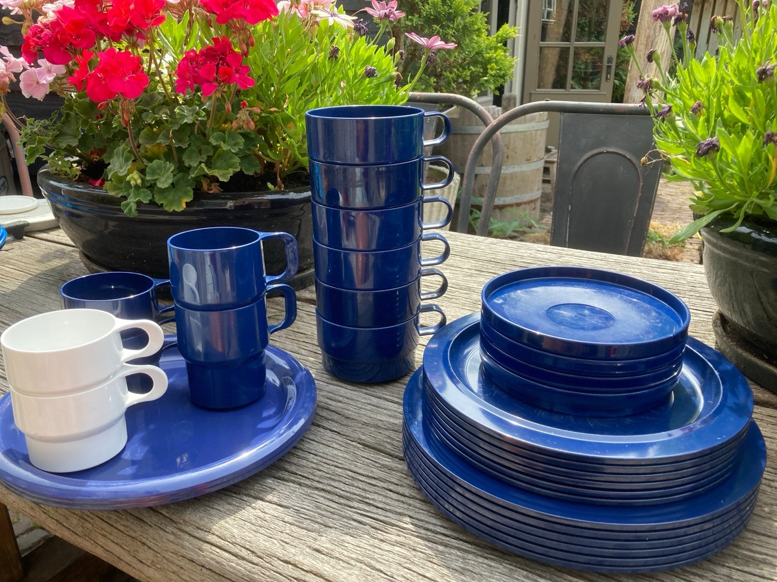 Mepal Servies Blauw - Compleet Servies voor Buiten, Ophalen of Verzenden, Gebruikt
