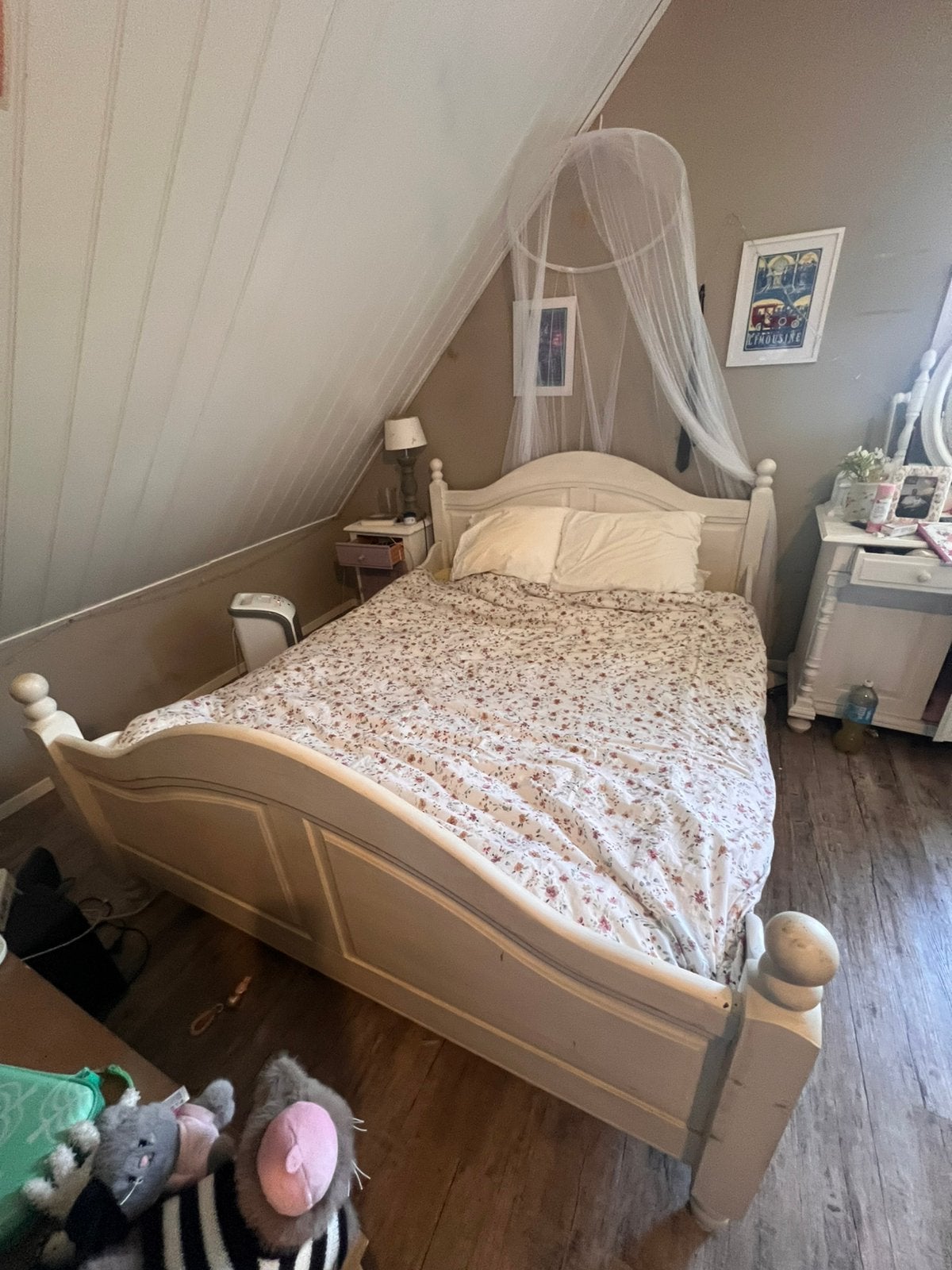 Tweepersoons bed, Huis en Inrichting, Ophalen, Wit, Tweepersoons, 200 cm