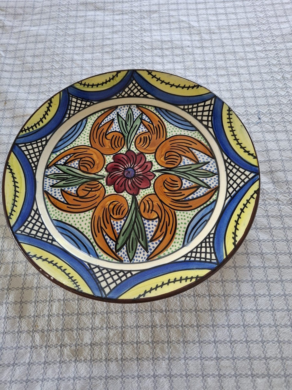 Decoratieve Marokkaanse schaal, handgeschilderd, Ophalen of Verzenden