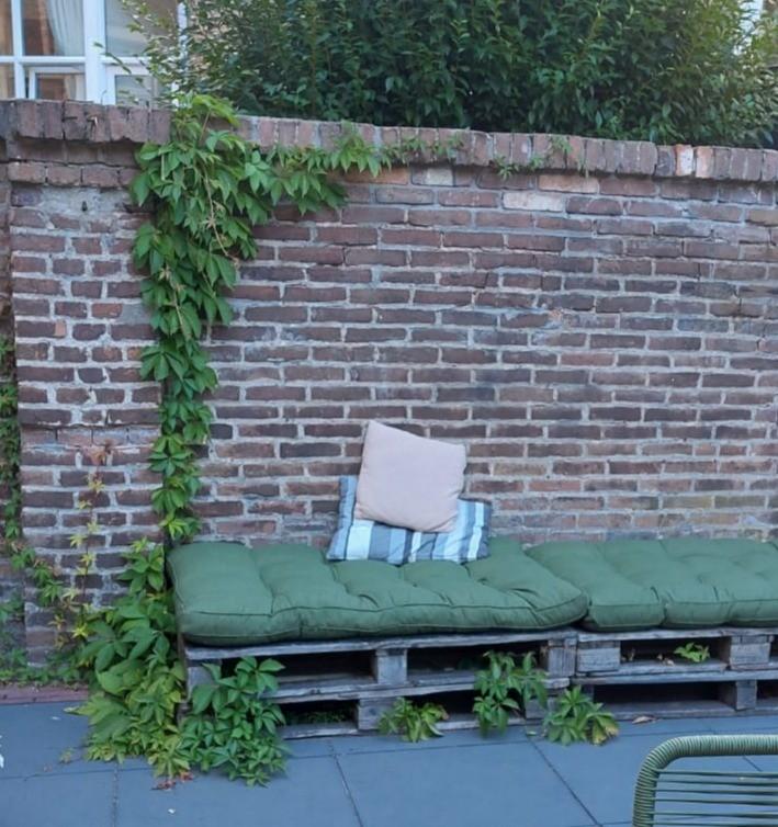 Pallet kussens donkergroen, Ophalen, Zo goed als nieuw