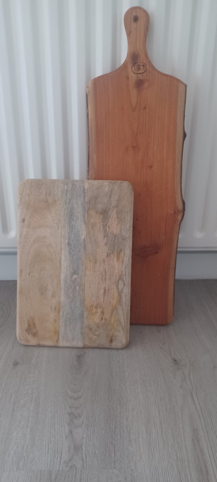 Set van 2 houten snij-/serveerplanken of borrelplank, Ophalen, Gebruikt, Hout, Snij-/serveerplank