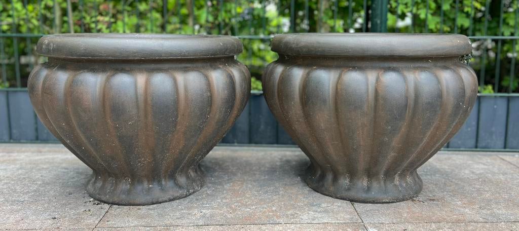 Prachtige bruine buiten potten, Tuin en Terras, Tuinvazen, Ophalen, Zo goed als nieuw