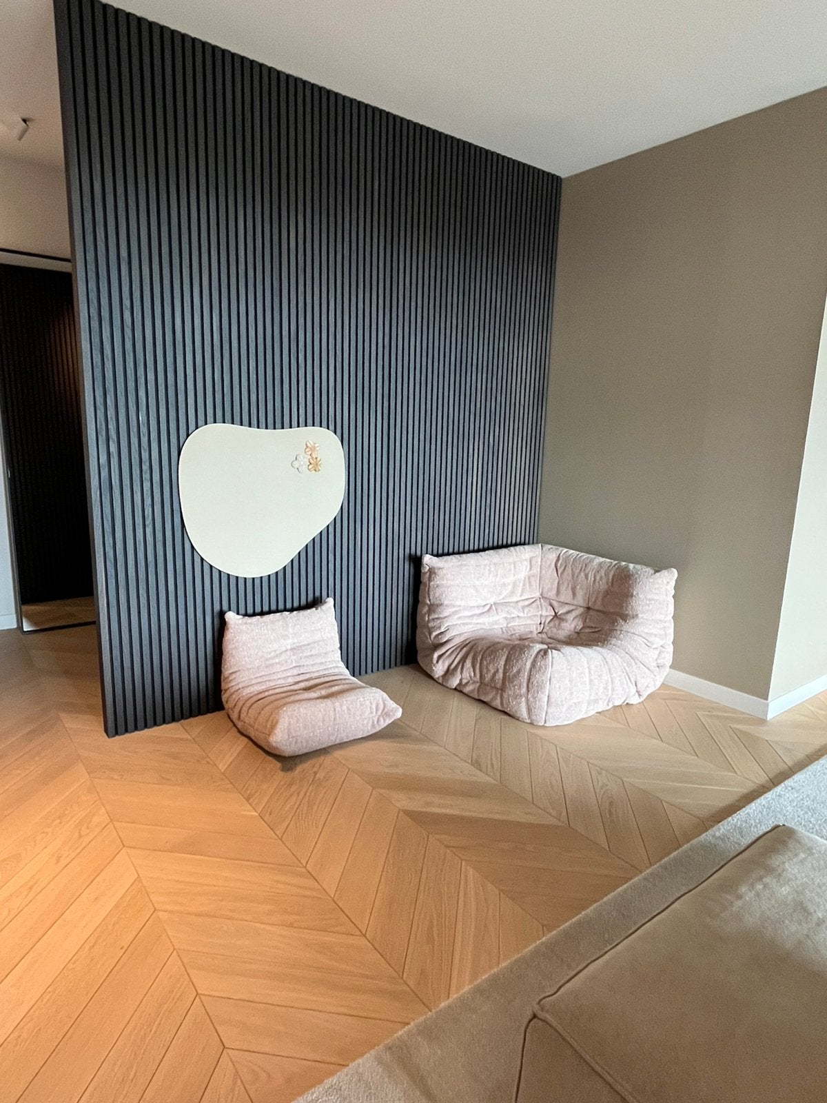 Ligne Roset togo set nieuw gestoffeerd, Ophalen, Eenpersoons, Zo goed als nieuw, Minder dan 150 cm
