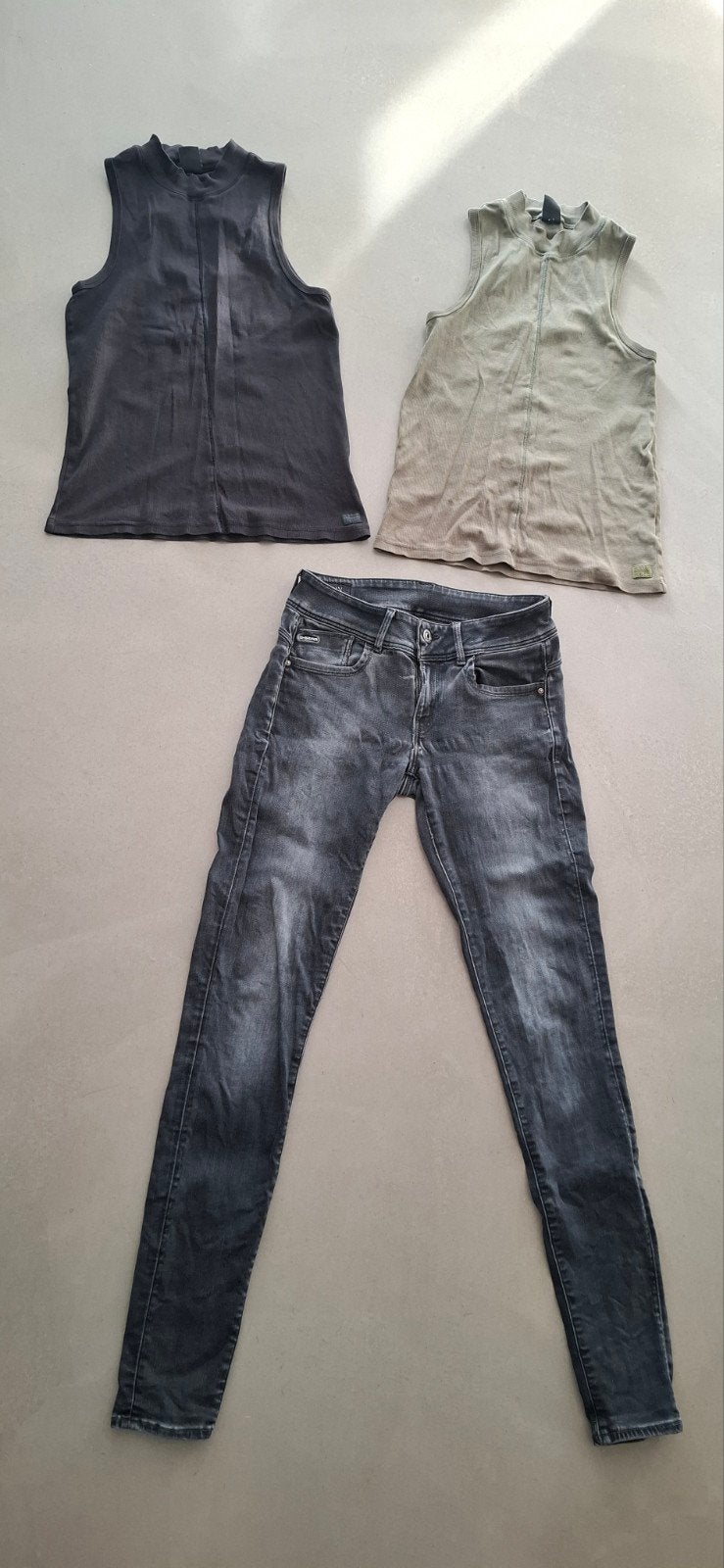 Gstar jeans maat 29/34 met Gstar tops maat M, Ophalen of Verzenden, Gedragen, Maat 38/40 (M)