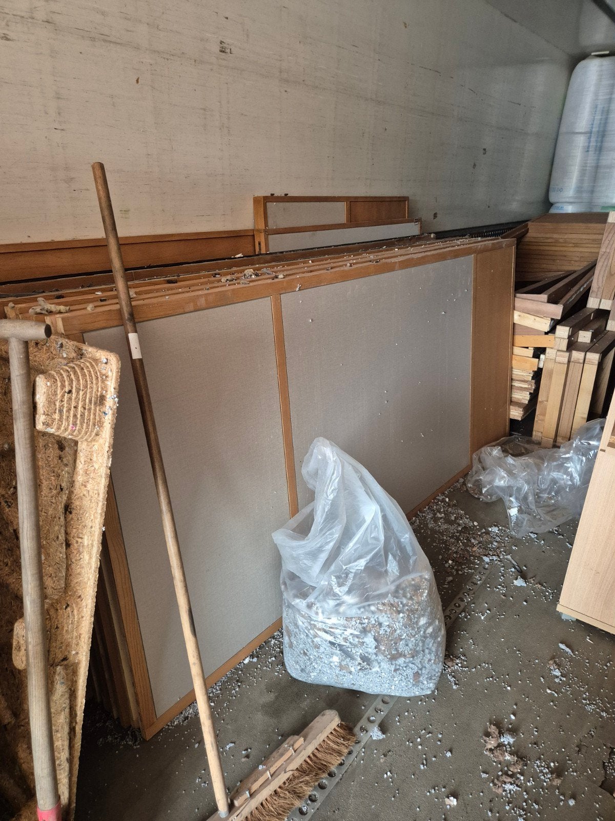 Teak houten deuren met kozijnen wanden voorkantoorruimte, Ophalen, Hout, 75 tot 150 cm, Deurkozijn