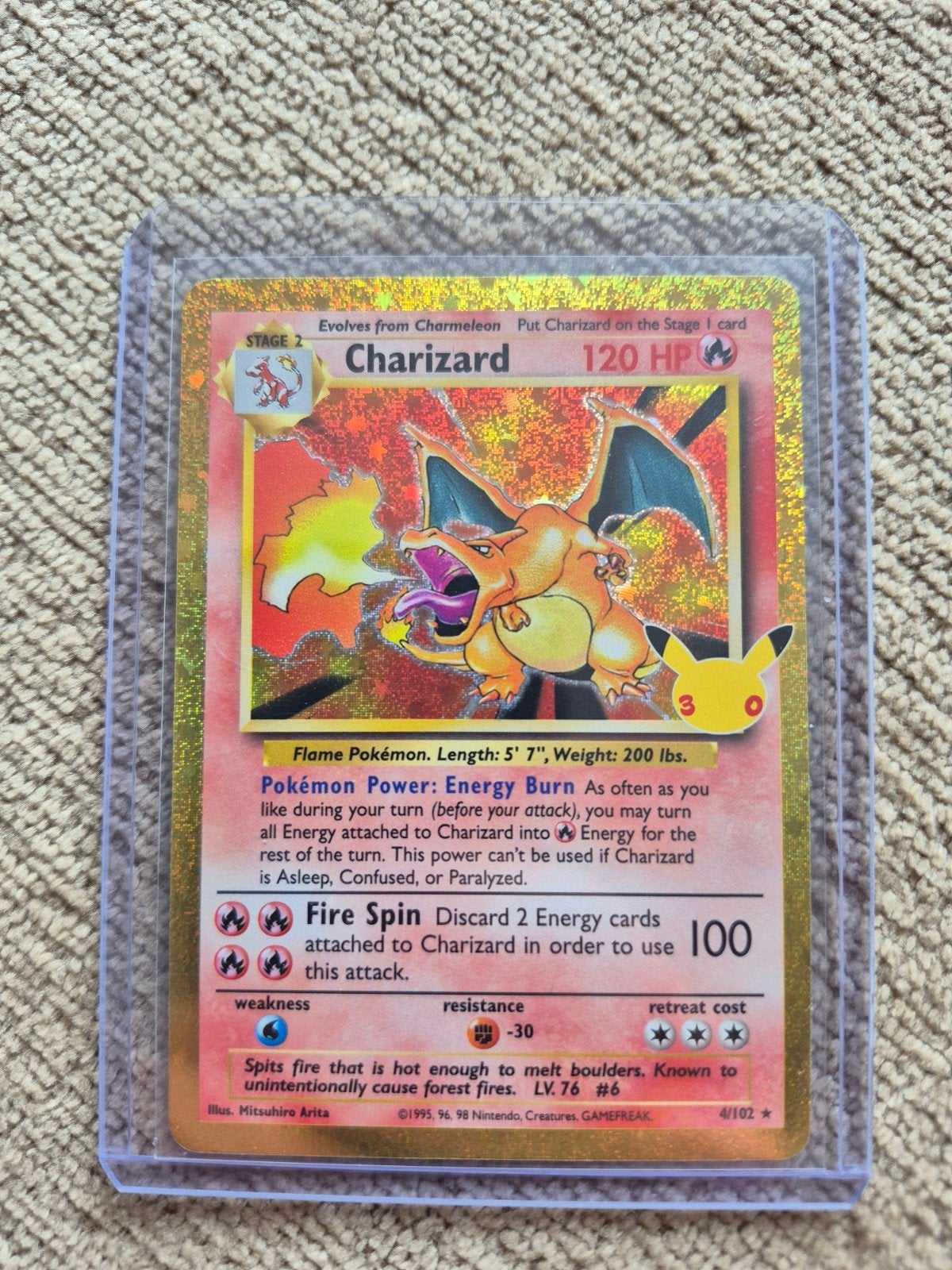 Pokémon Celebrations Charizard 4/102 Holo, Hobby en Vrije tijd, Ophalen