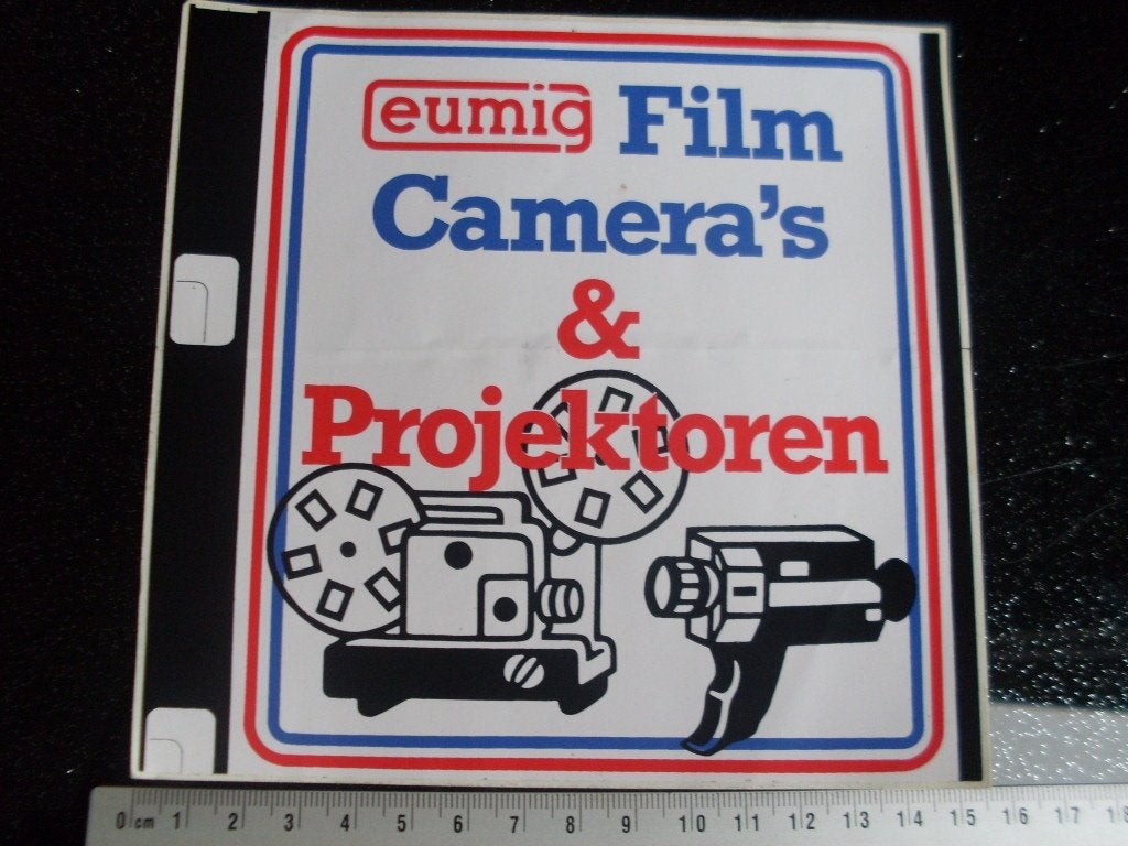 sticker eumig film camera's & projektoren logo projectoren, Verzenden, Zo goed als nieuw, Merk