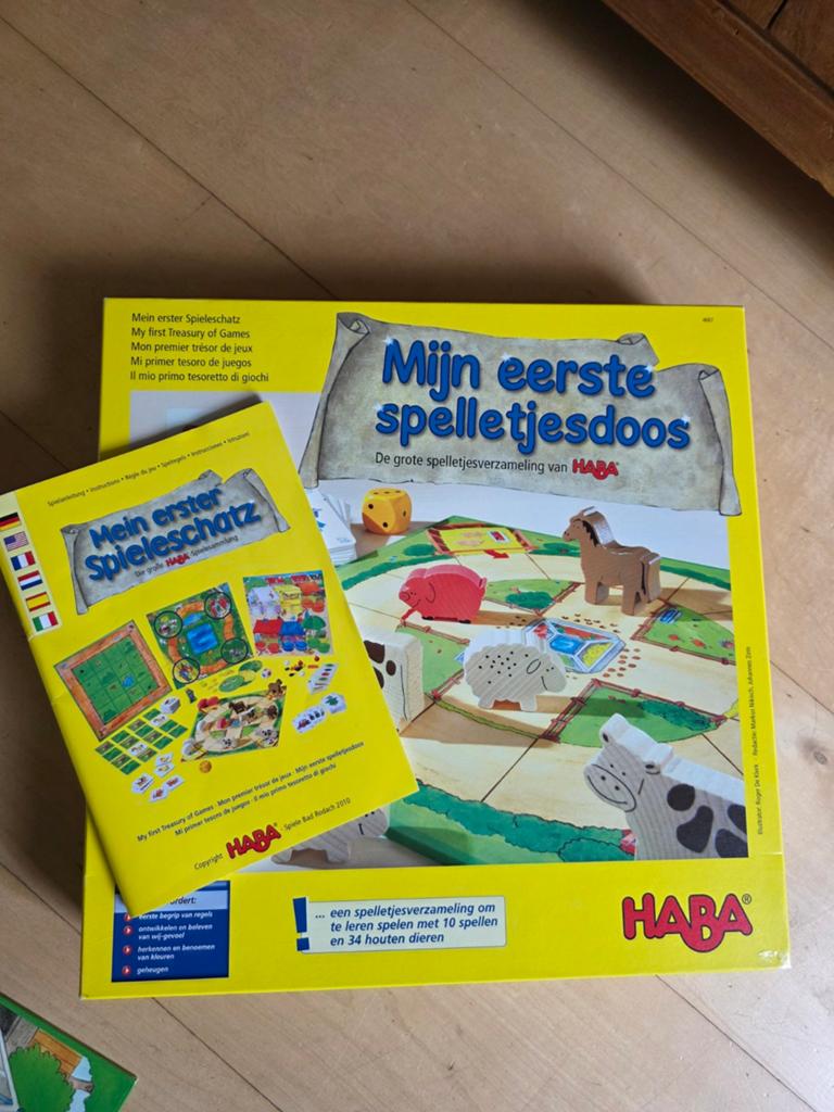 HABA Mijn Eerste Spelletjesdoos - Grote Spelletjesverzamelin, Hobby en Vrije tijd, Gezelschapsspellen | Bordspellen, Een of twee spelers