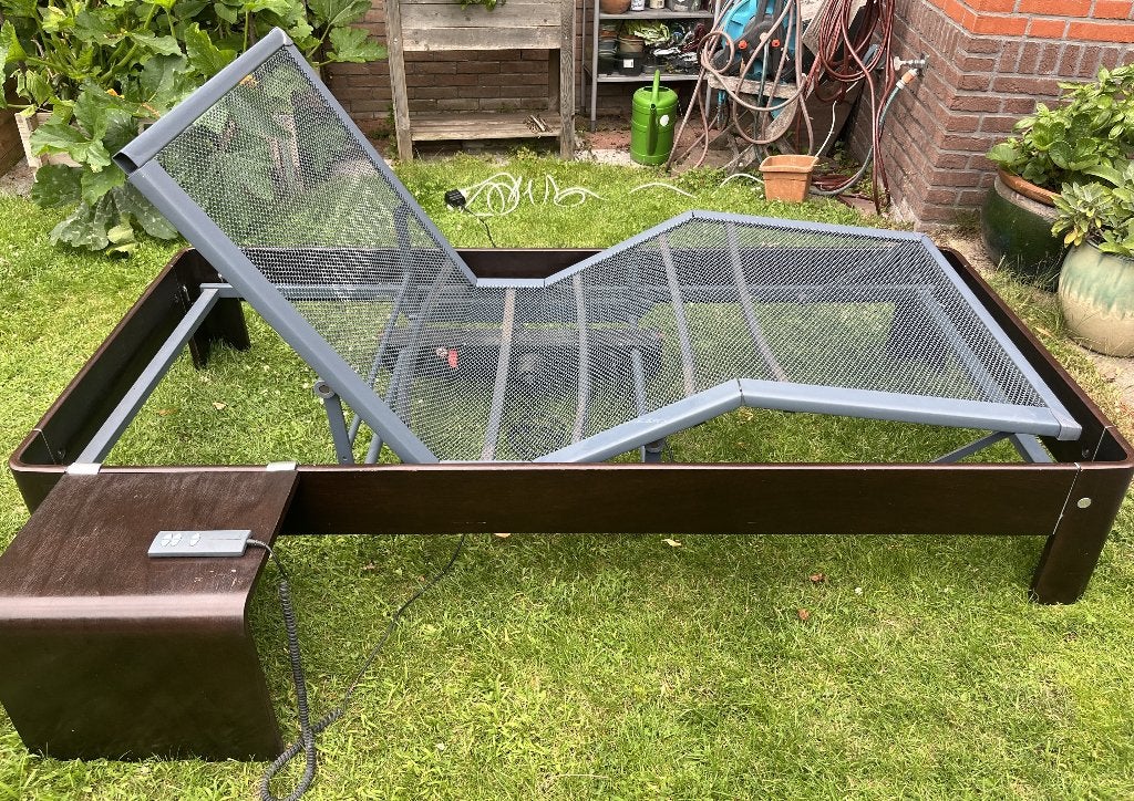 Auping M2 electrisch verstelbaar bed, Huis en Inrichting, Ophalen, Eenpersoons, Zwart, 80 cm