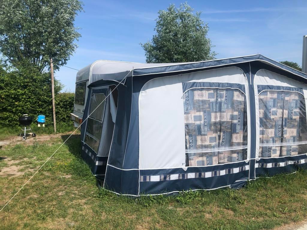 Caravantent voortent met extra binnentent en grondzeil, Ophalen, Gebruikt, Polyester, Overige merken