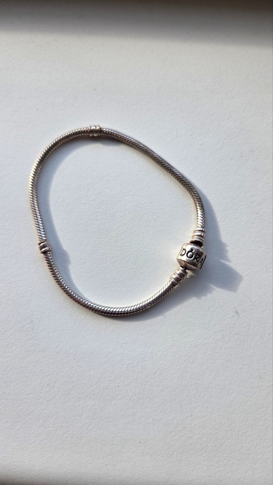 Pandora armband (20 cm), Ophalen of Verzenden, Zo goed als nieuw, Zilver